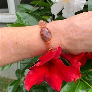 Natural Carnelian Gemstone Bracelet